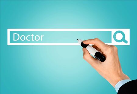 Doctor, search, button.の写真素材