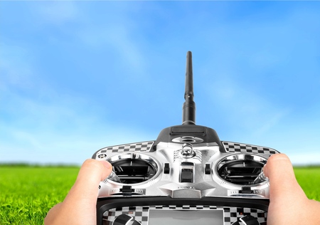 Remote, airplane, model airplane.の写真素材