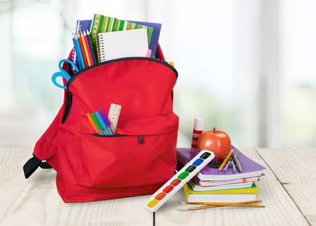 School, back, pencil.の写真素材