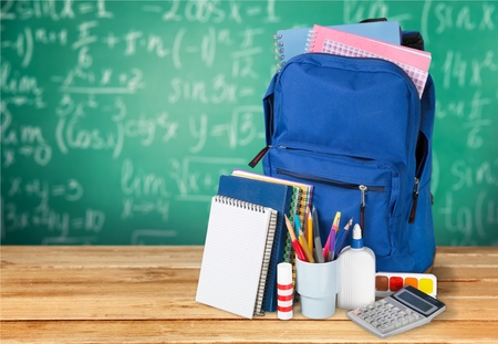 School, backpack, back.の写真素材