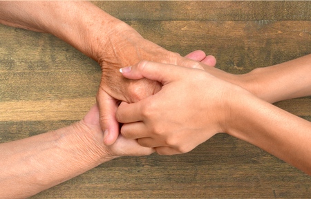 Human Hand, Care, Nursing Home.の写真素材