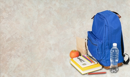 Backpack, Child, School Supplies.の写真素材