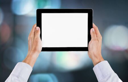 Digital Tablet, Human Hand, Holding.