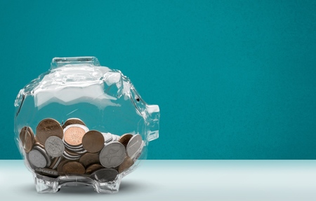 Savings, Currency, Transparent.の写真素材