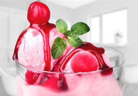 Cream, ice, cup.