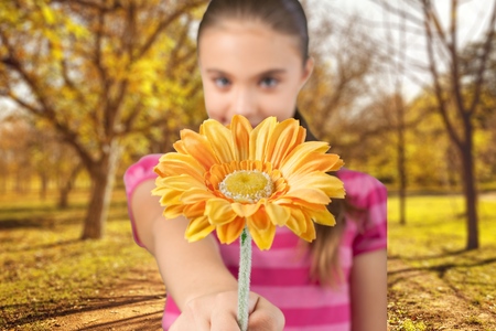 Flower, Child, Little Girls.の写真素材