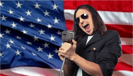 Singing.の写真素材