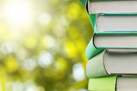 Stacked books.の写真素材