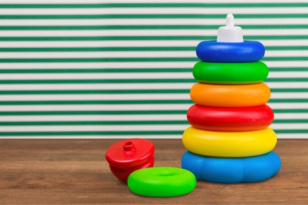 Toy pyramid.の写真素材