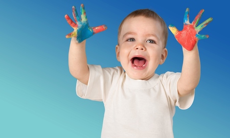 Kid paintings.の写真素材