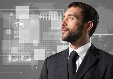 Business man with vision and dreams concept の写真素材