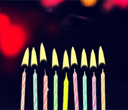 Birthday candle concept の写真素材