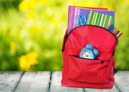 School backpack.の写真素材
