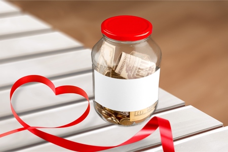 Money jar.の写真素材