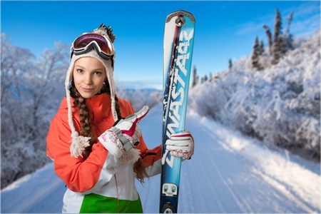 Skiing.の写真素材