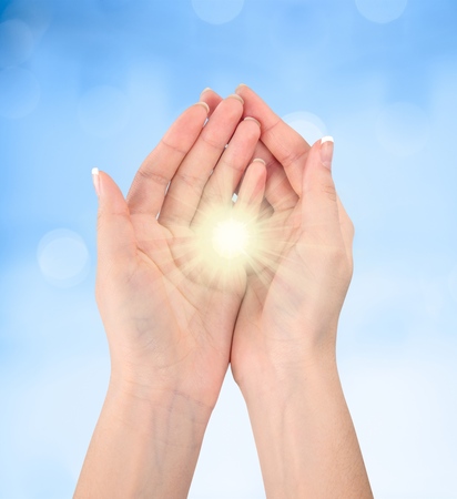 Human Hand Praying.の写真素材