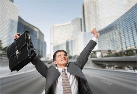 Happy businessman.の写真素材