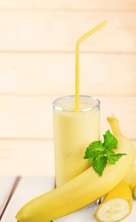 Banana smoothie.の写真素材