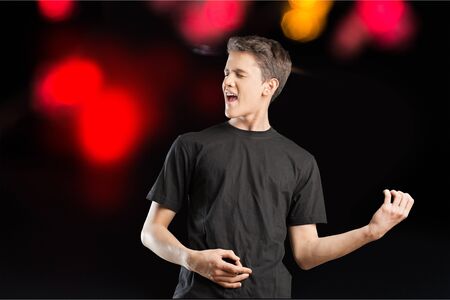 Man singer.の写真素材