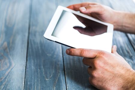 Hand holding Tablet.の写真素材