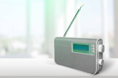 Radio on the desk.