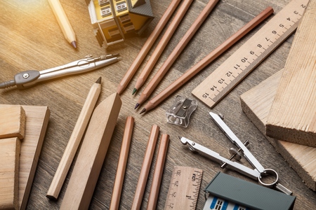 Architects table.の写真素材