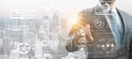 Graph and business.の写真素材