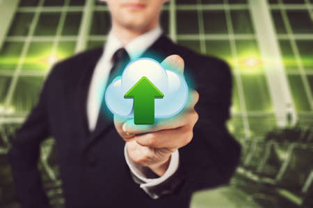 Business and cloud illustration.