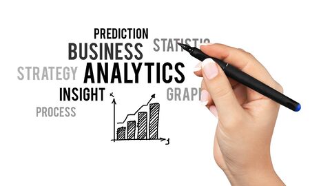 business hand writing control and continuous improvement method for business process, PDCA - plan - do - check - actionの写真素材