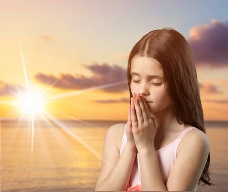 Praying.の写真素材