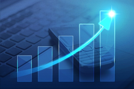 Virtual chart business.の写真素材