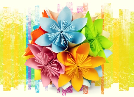 Colorful origamの写真素材