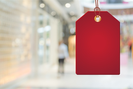Close up of blank price label on  backgroundの写真素材