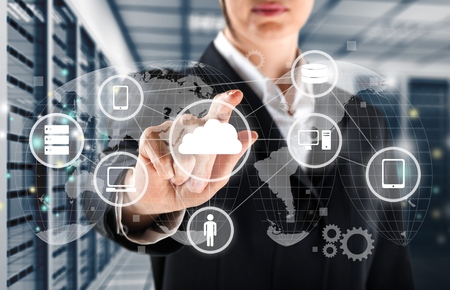 Businessman working on digital chart, business strategy concept