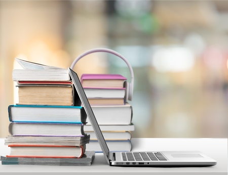 Books and laptop
