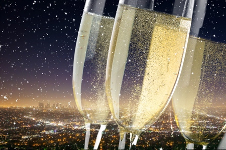 white wine glassesの写真素材