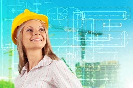 Smiling female architect
