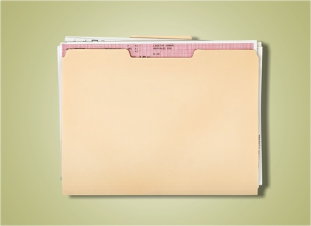 Manila Folder and Paper Clipの写真素材