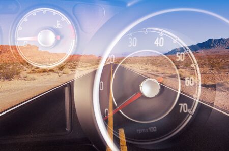 Car RPM And Engine Temperature Gauges