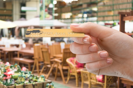 purchasing with creditの写真素材