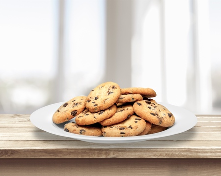 Plate of Chocolate Chip Cookies
