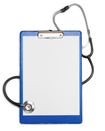 Blank Clipboard with Stethoscopeの写真素材