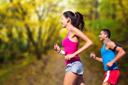 People runing in the park