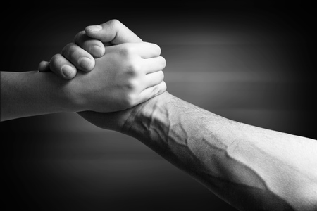 Giving a helping hand concept
