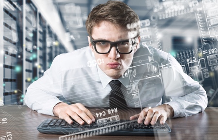 Computer and software programmerの写真素材