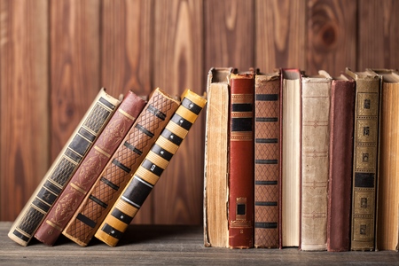 Old Books stackの写真素材