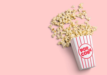 Spilt Popcornの写真素材