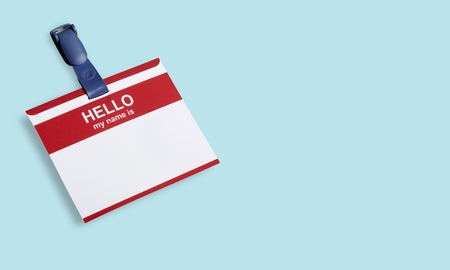 Blank badge mockupの写真素材