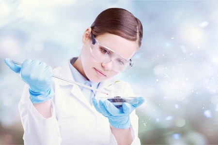 Scientists researching in laboratory