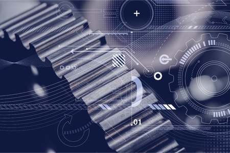 engine gear wheelsの写真素材